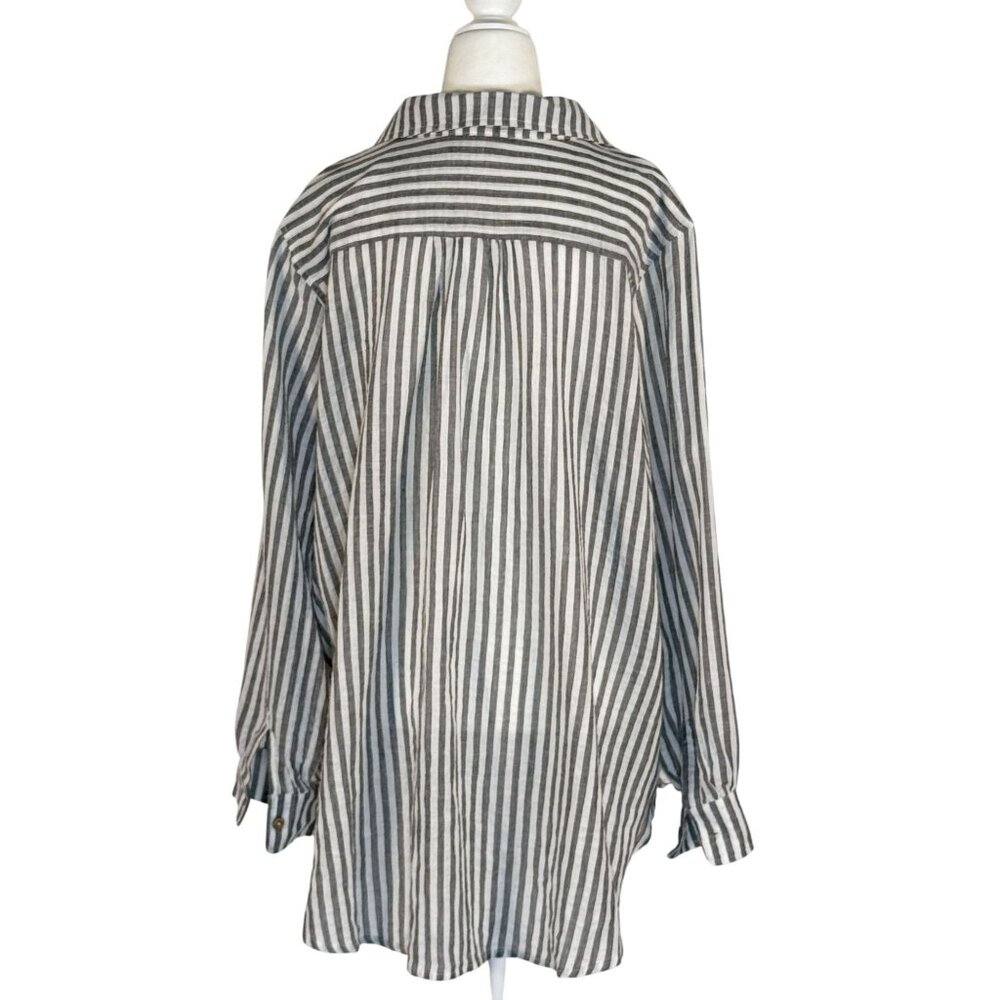 VICI Size Large Woman Blouse 100% Cotton Breatnable Elegant - Picture 3 of 8